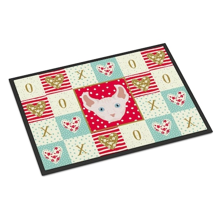 Carolines Treasures 24 x 36 in. Dwelf Cat Love Indoor or Outdoor Mat CK5113JMAT